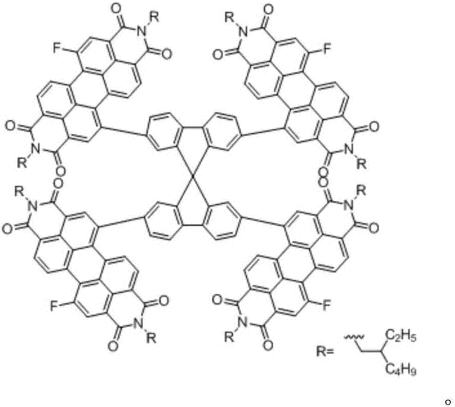 Fluorinated perylene diimide derivative and application thereof