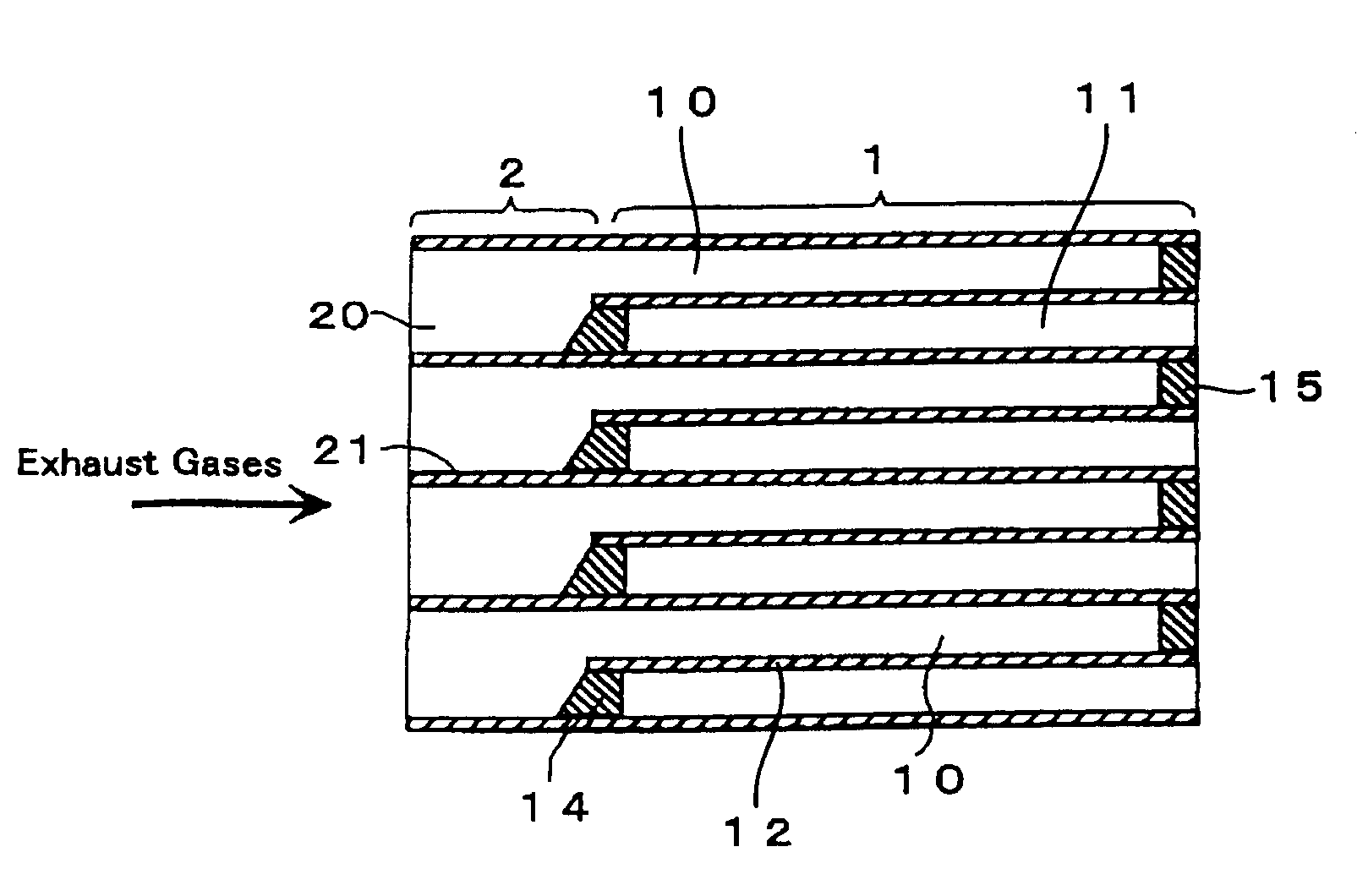 Filter catalyst for purifying exhaust gases