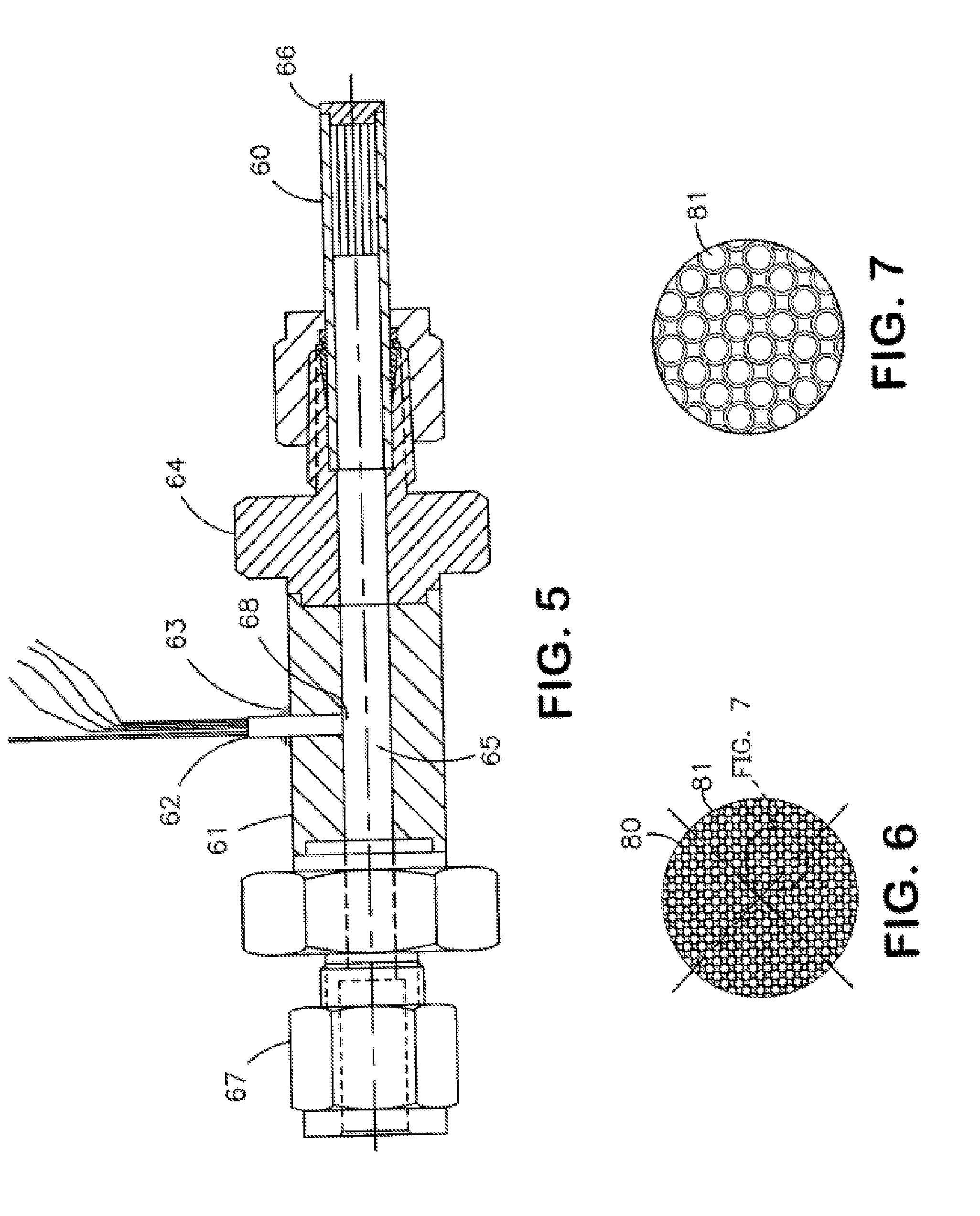 Pressure transducer employing a micro-filter and emulating an infinite tube pressure transducer