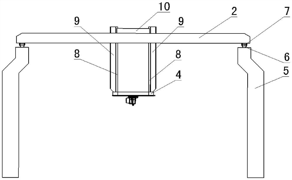 A flexible hole-making device for a large-span weak steel gantry