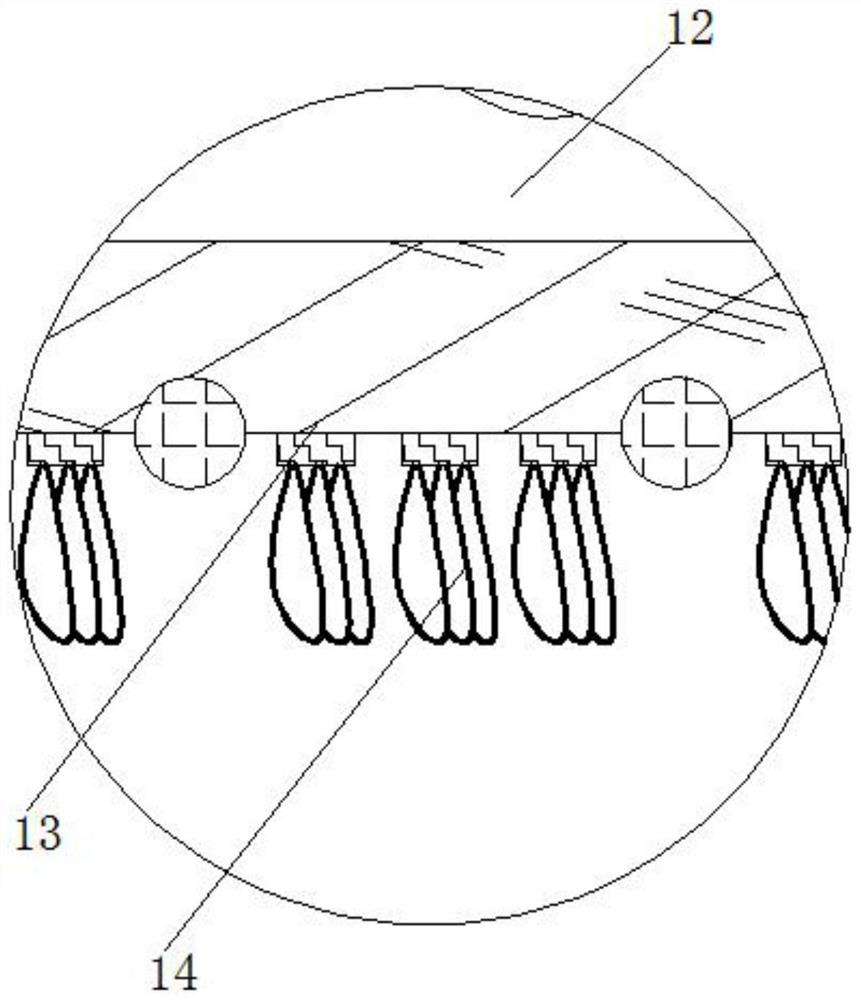 Welding slag removing device for high-frequency welding machine