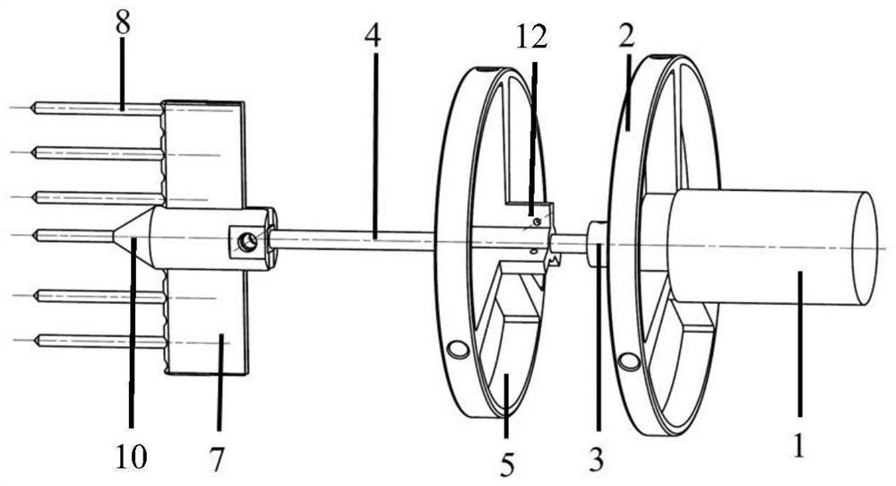 Device for measuring multiple aerodynamic parameters of an outlet section of an air inlet channel