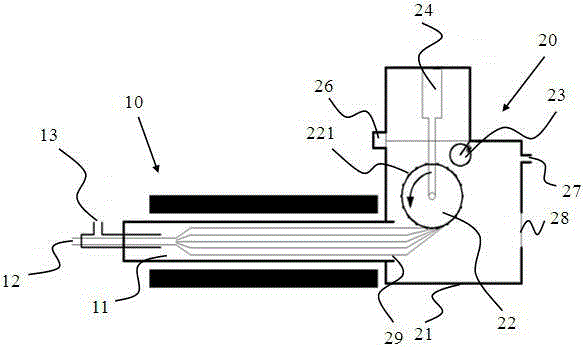 Sponge carbon nanotube gas phase collection device and method