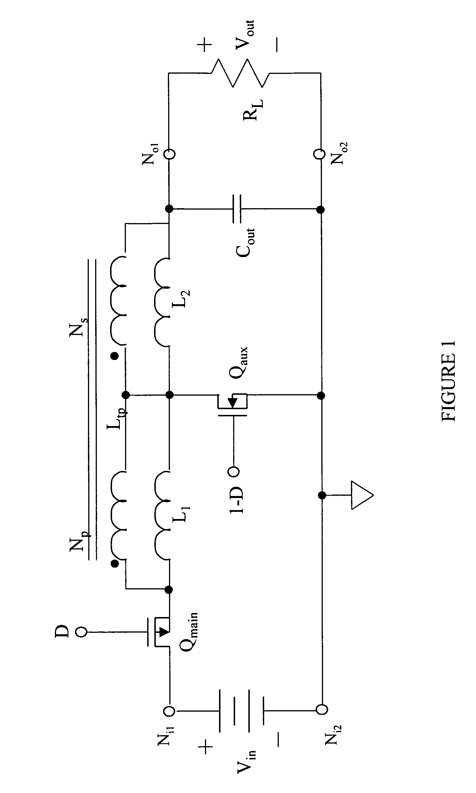 Power converter employing a tapped inductor and integrated magnetics and method of operating the same