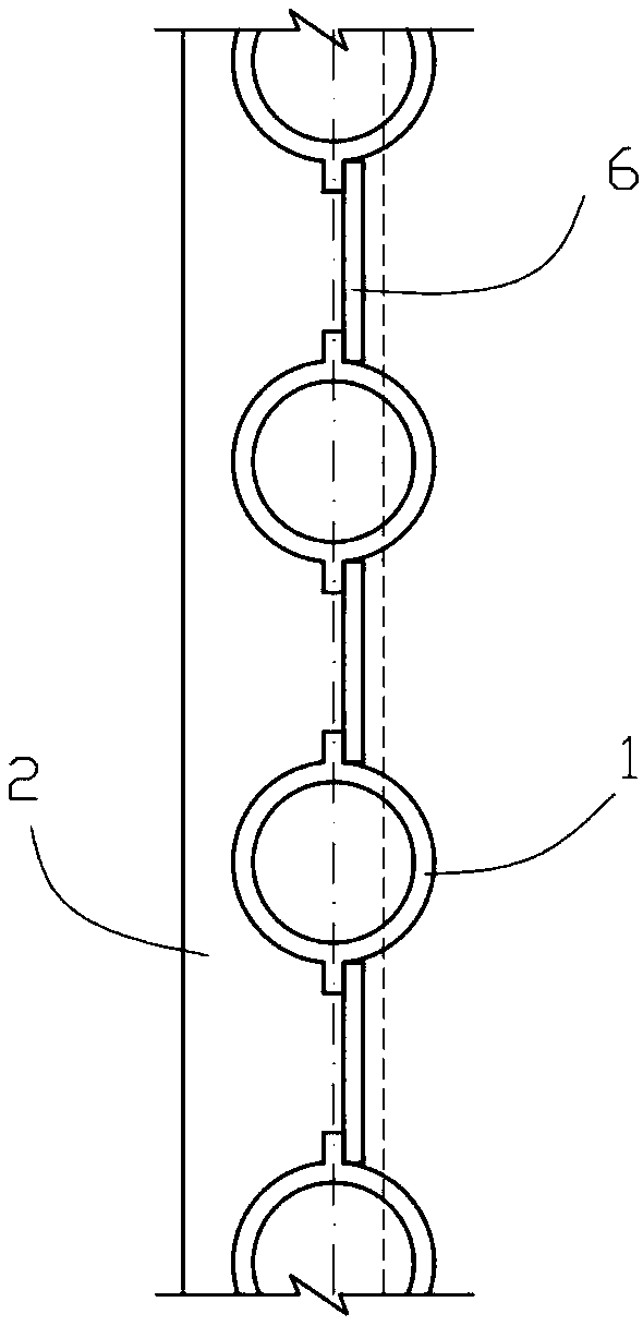 Ecological tubular column type retaining wall