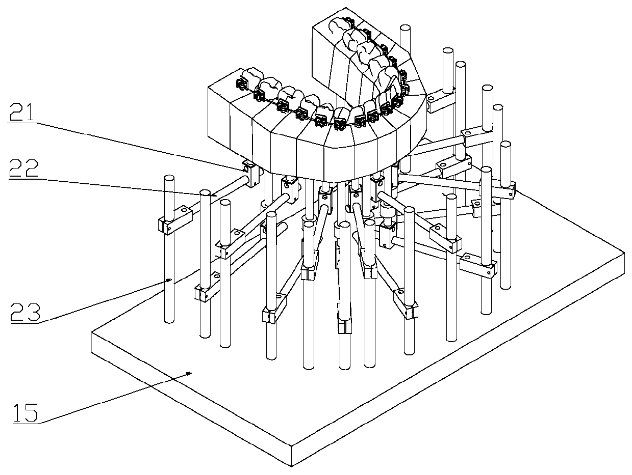 Tooth root stress testing device based on flexible sensor