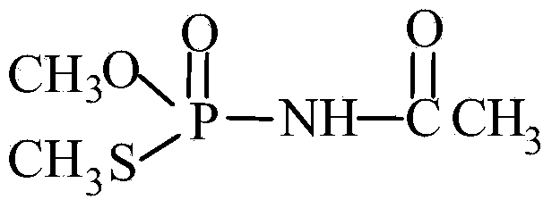 Continuous production method of high-efficiency and low-toxicity pesticide-acephate