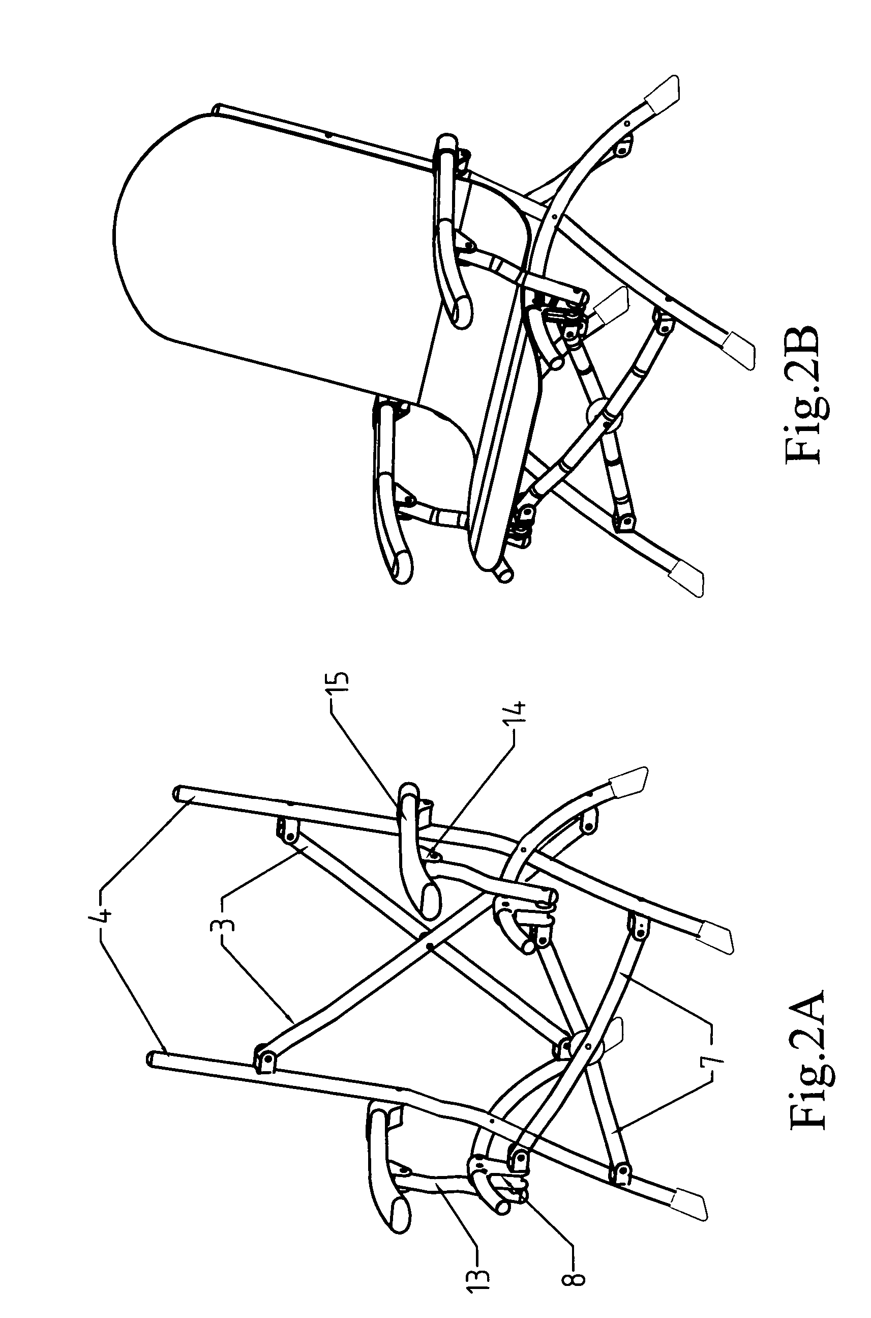 Folding chair with arms