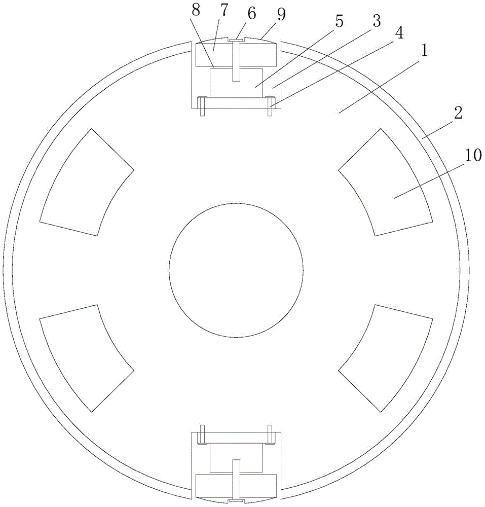 Plastic packaging film winding roller