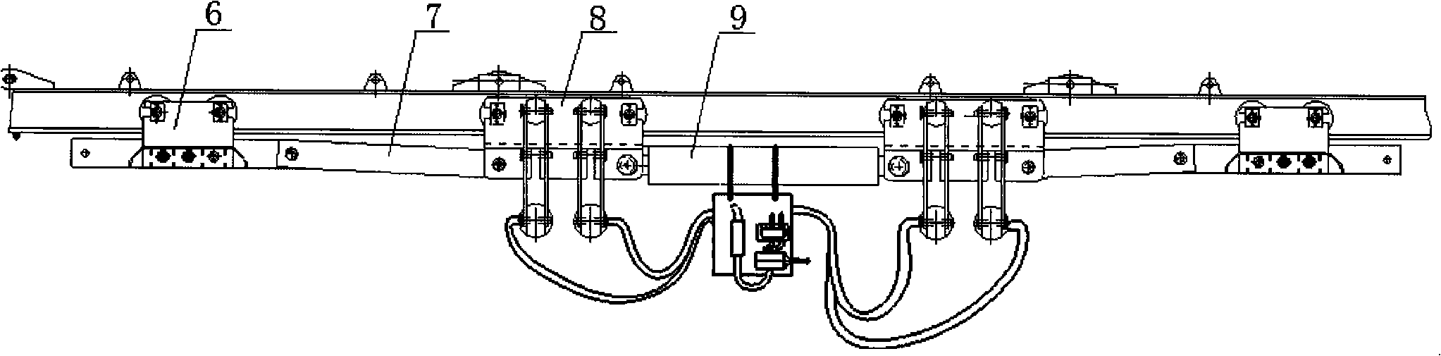 Laneway flexible conduit wiring conveying monorail crane