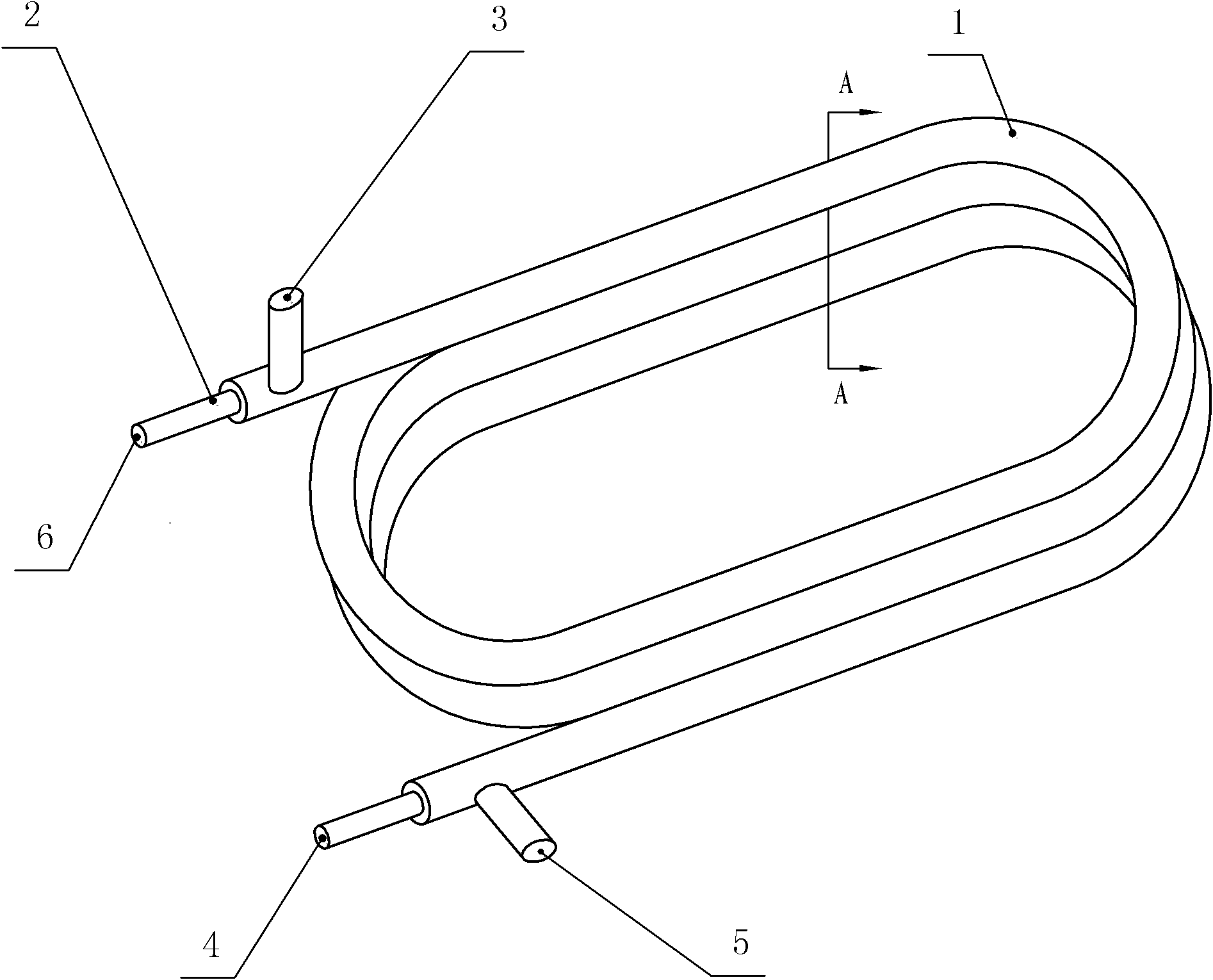 Elliptical continuous twisted tube coaxial heat exchanger