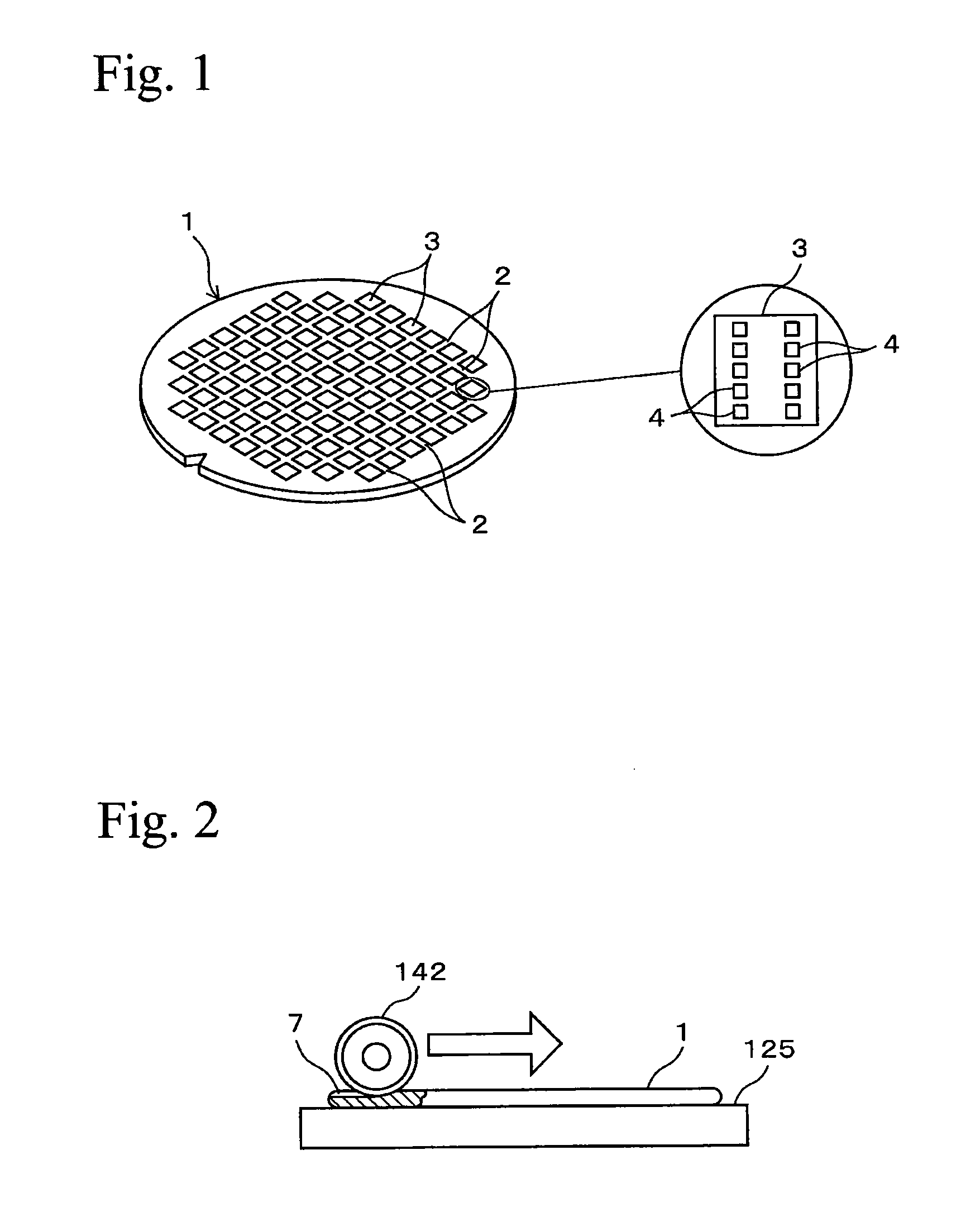 Method of cutting adhesive film on a singulated wafer backside