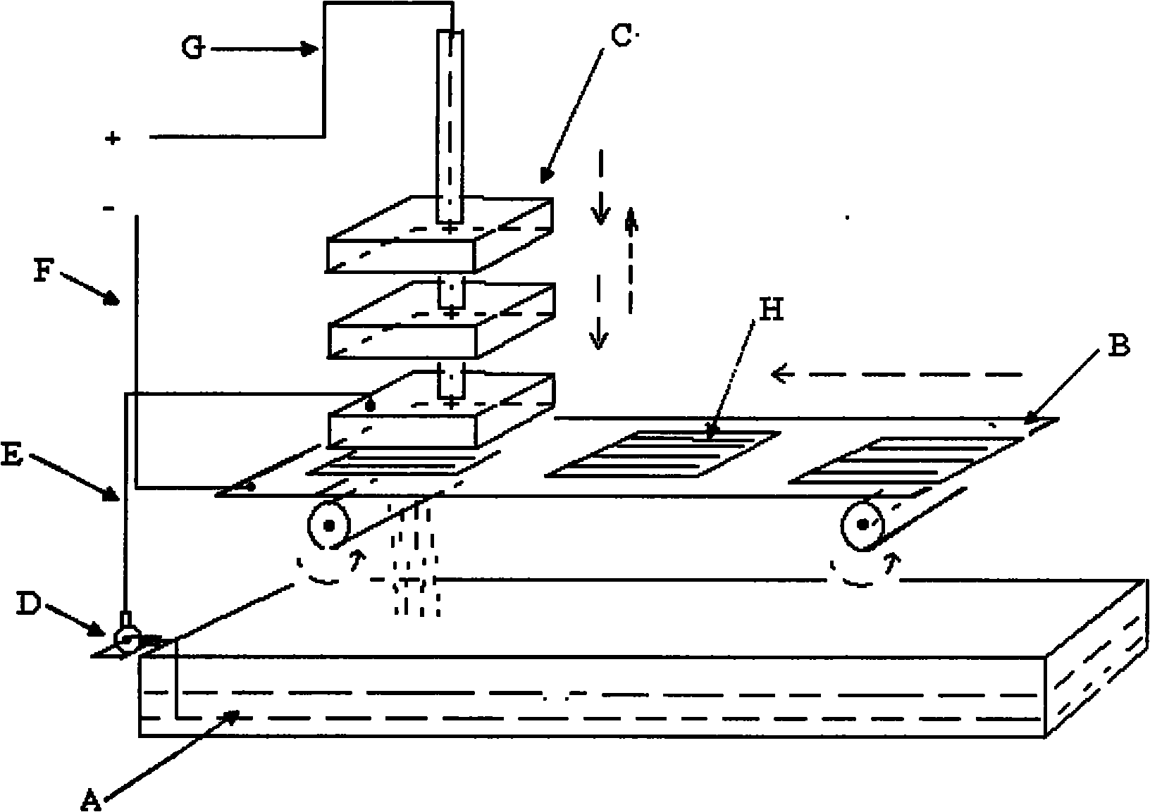 Method for preparing solar array electrode by electro-brush plating