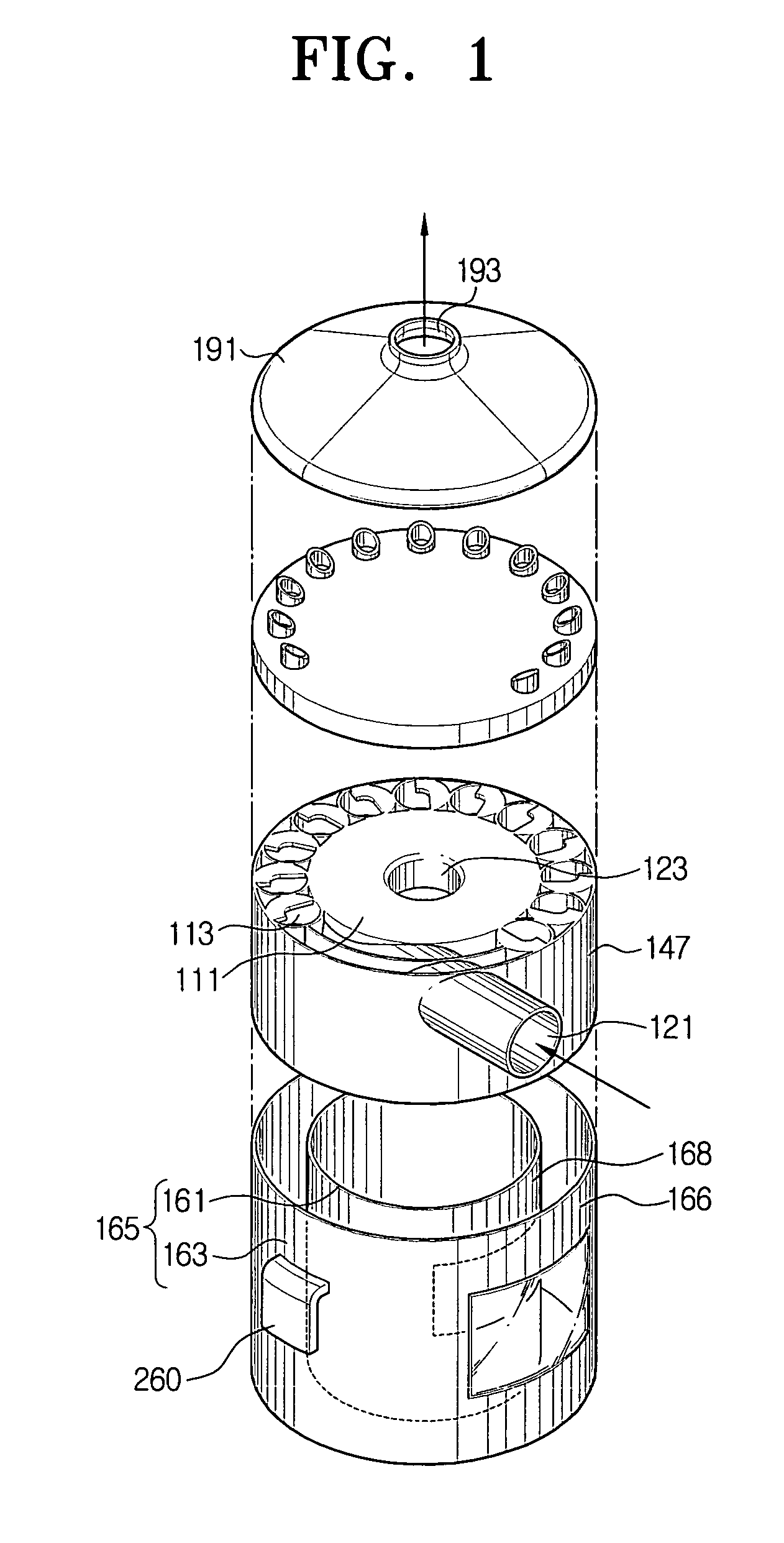 Cyclone separating apparatus and vacuum cleaner equipped with the same