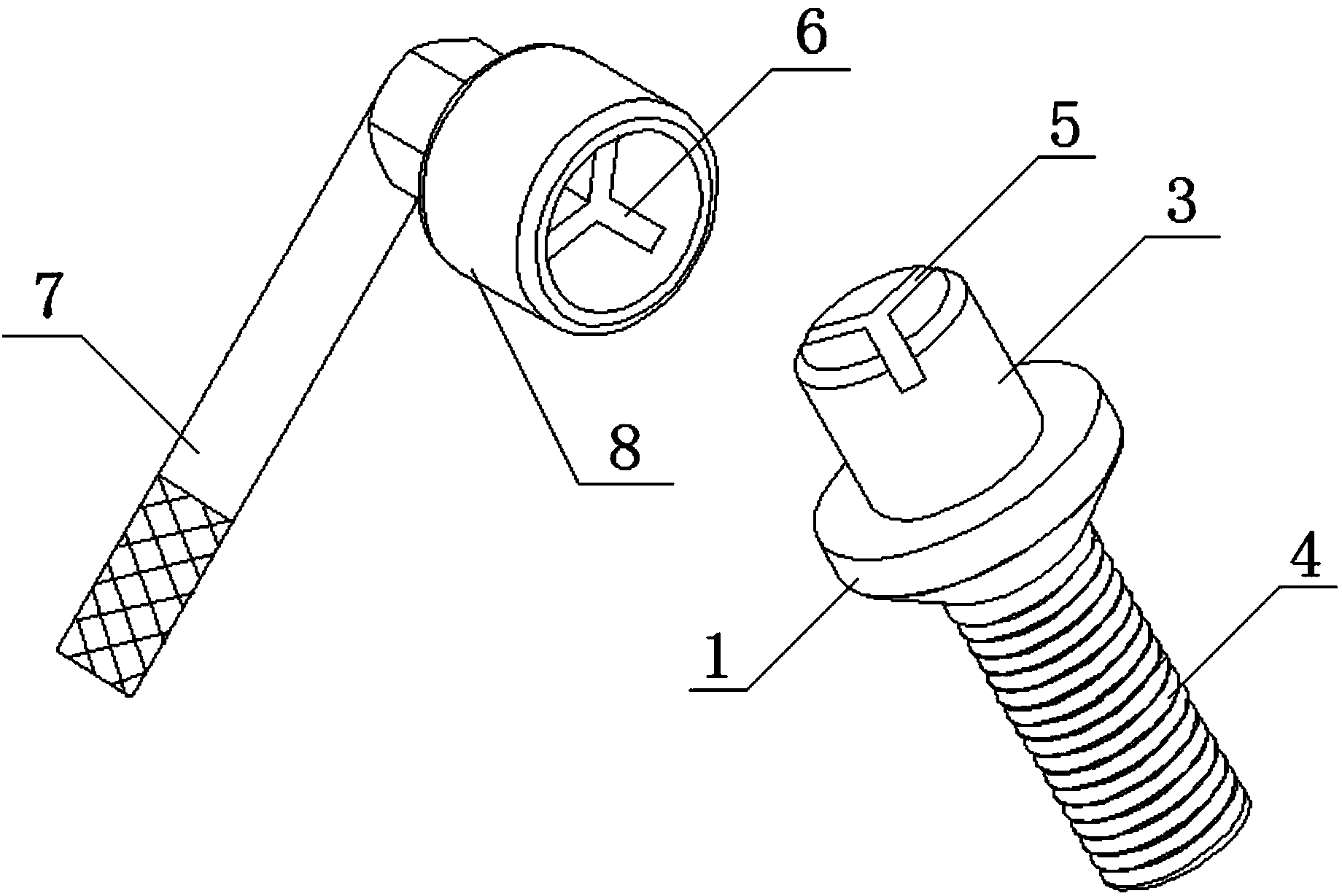 Anti-theft bolt for vehicle tyre and special sleeve matched with anti-theft bolt