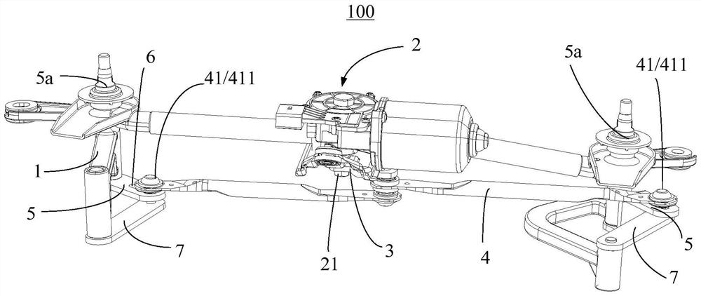 Driving device of wiper blade, wiper system and automobile