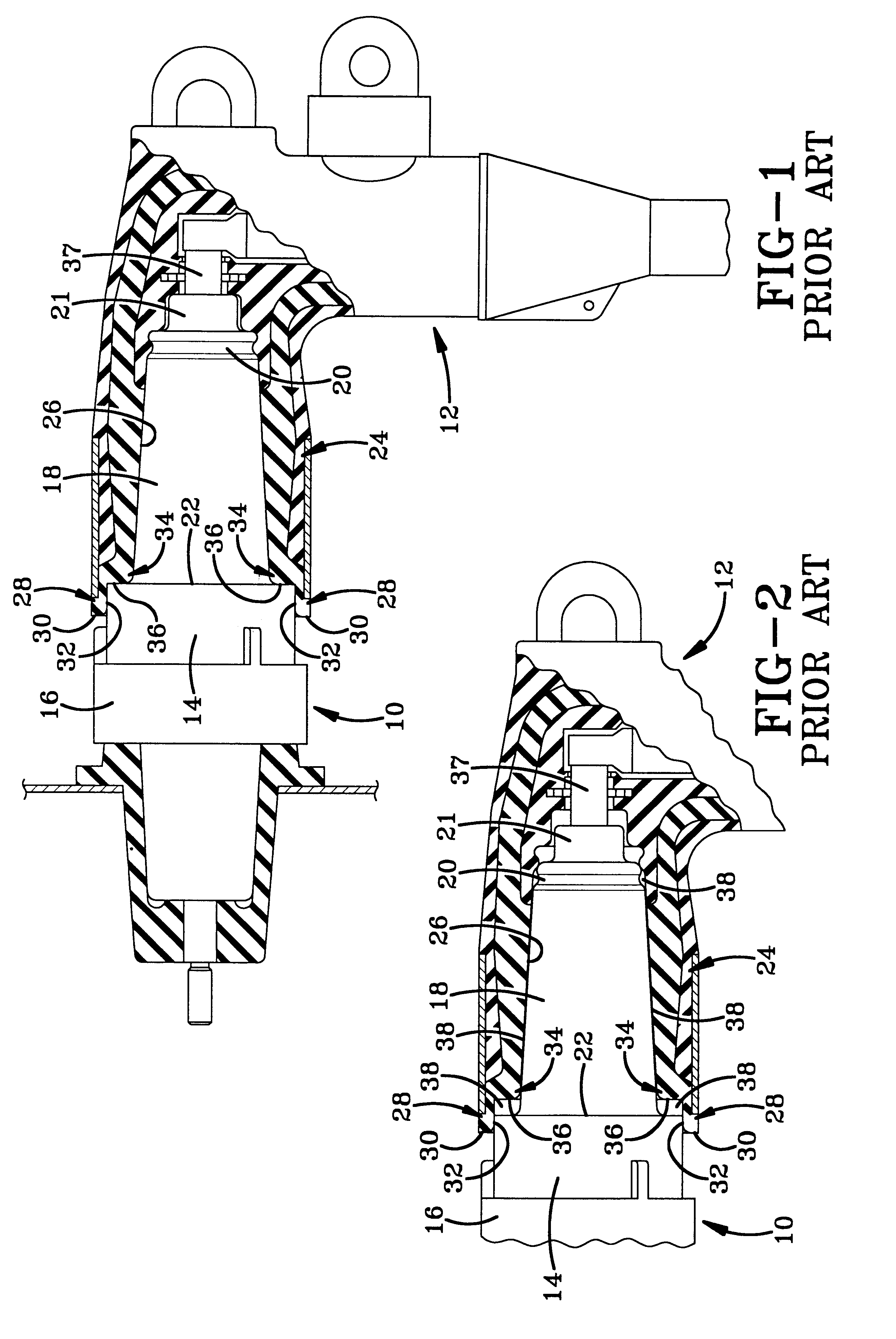 Anti-flashover ring for a bushing insert