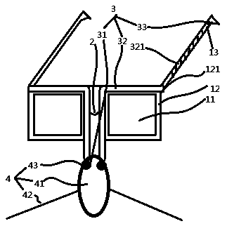 Medical integrated rhinobyon filtration mask glasses with air outlets on both sides