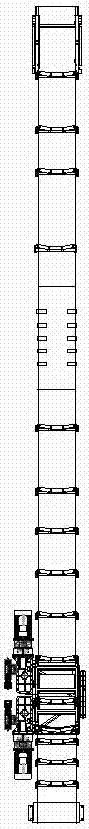 Belt conveyor over track transport device