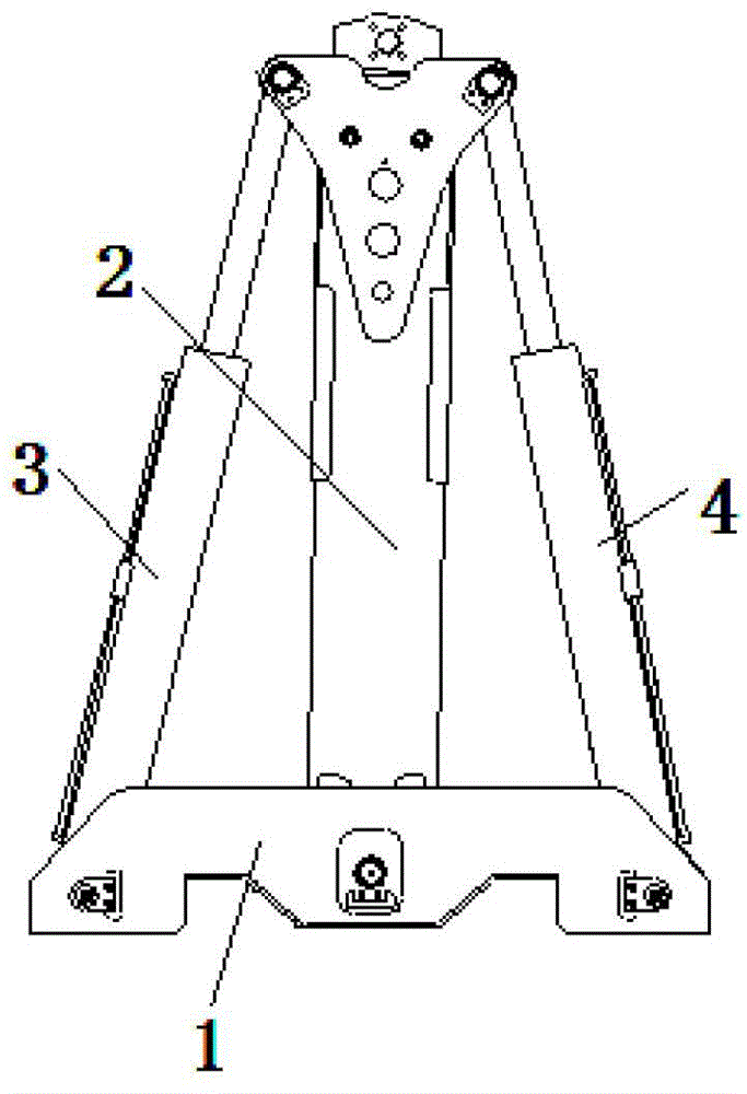 Double luffing combined boom swing mechanism, lifting device and container transport vehicle