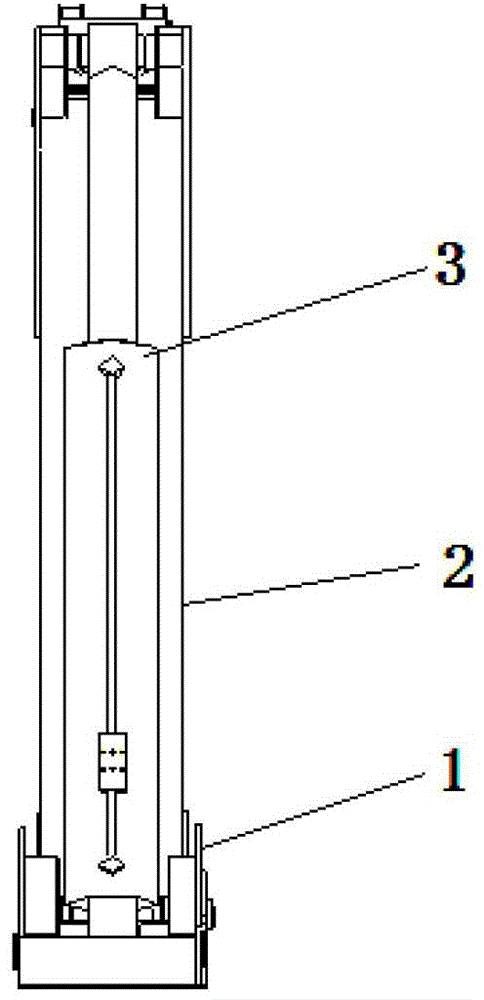 Double luffing combined boom swing mechanism, lifting device and container transport vehicle