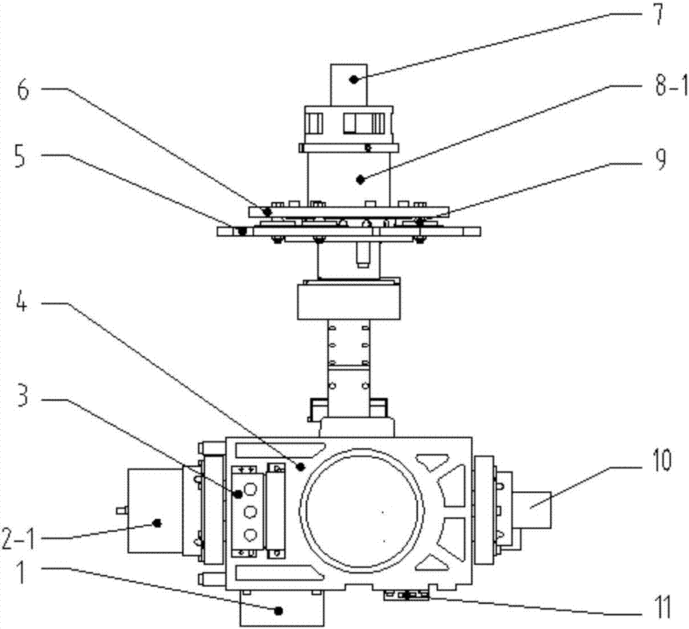 Servo/manual control mixing-type three-degree-of-freedom light-small unmanned aerial vehicle remote sensing holder system