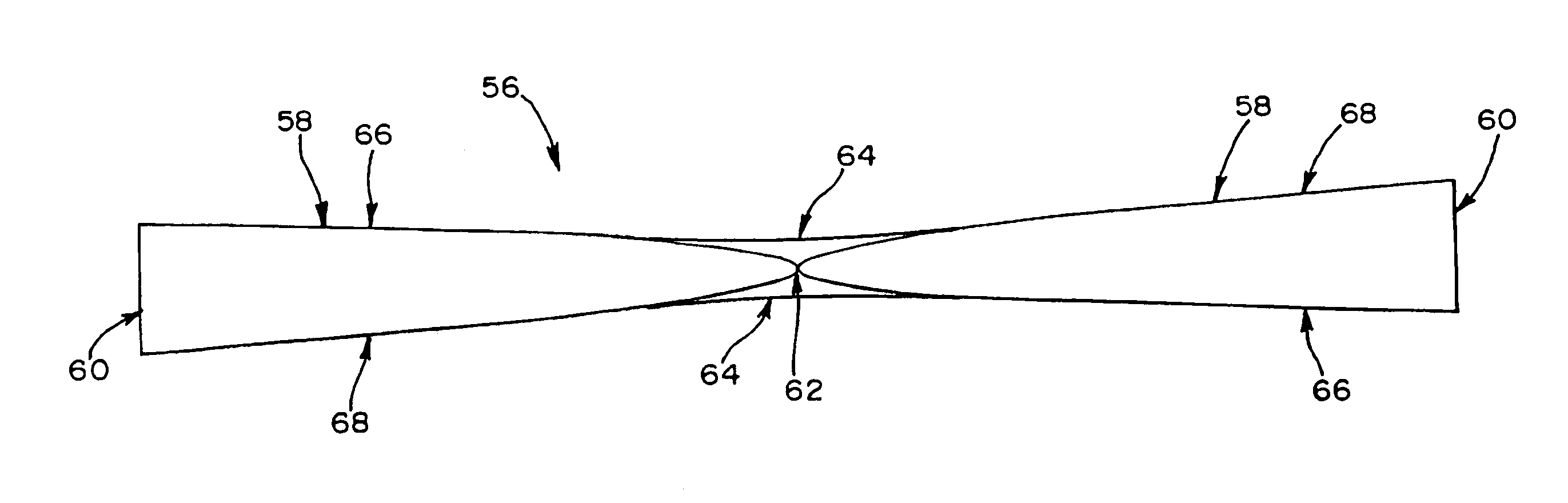 Intraluminal device with improved tapered beams