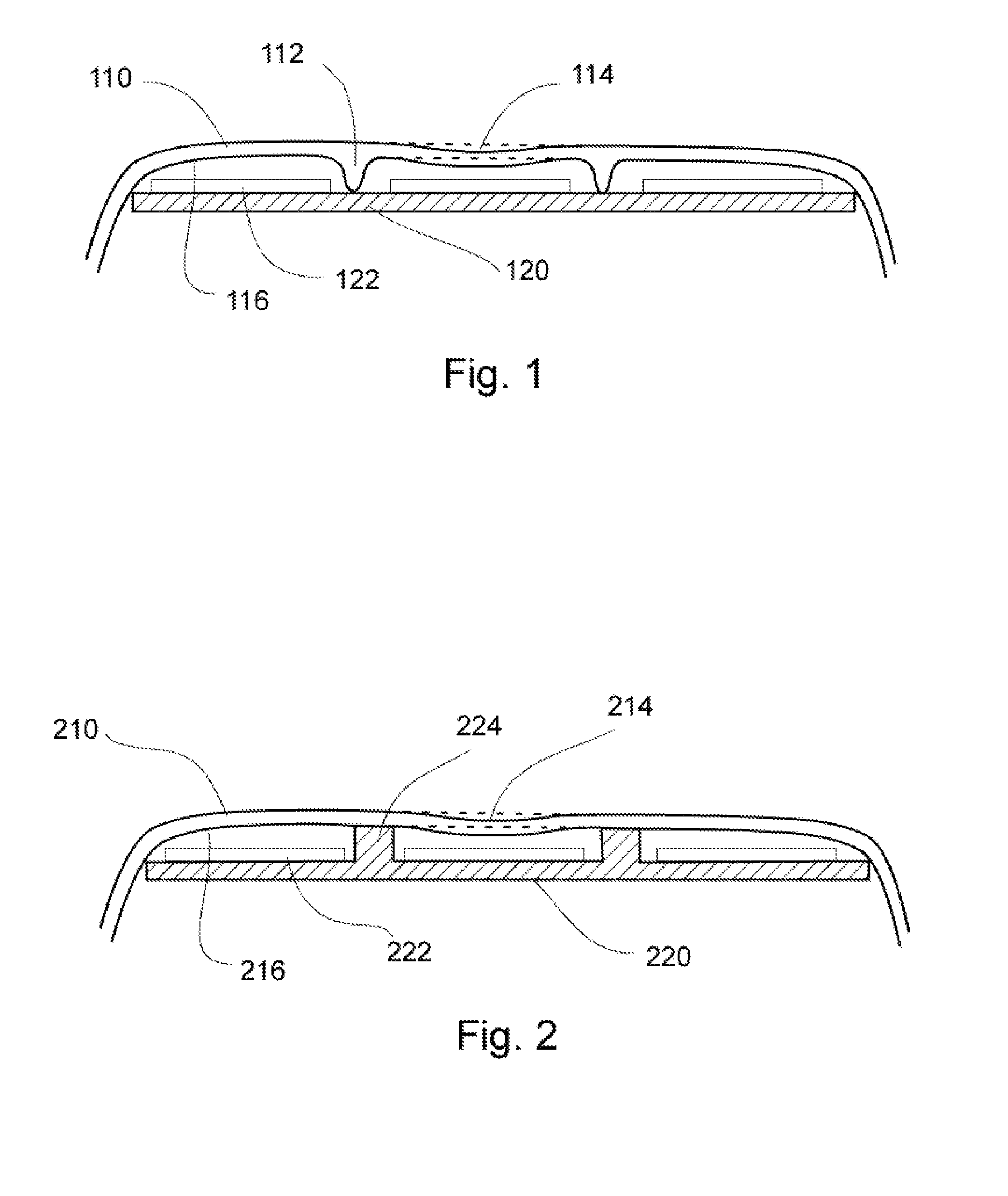 Electronic device housing with integrated user input capability