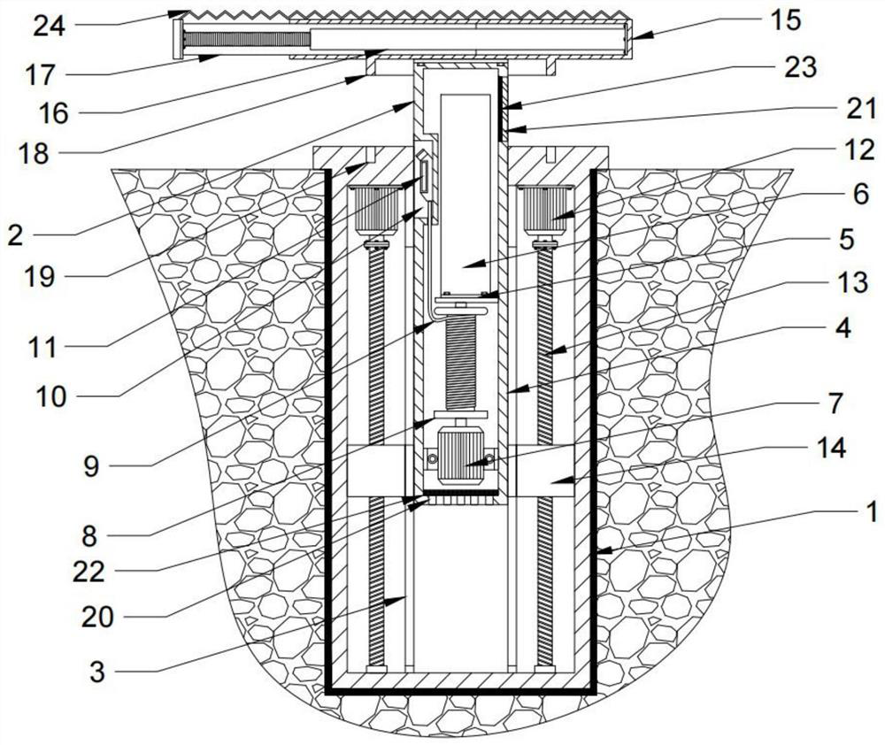 New energy charging pile capable of being stored and shielded