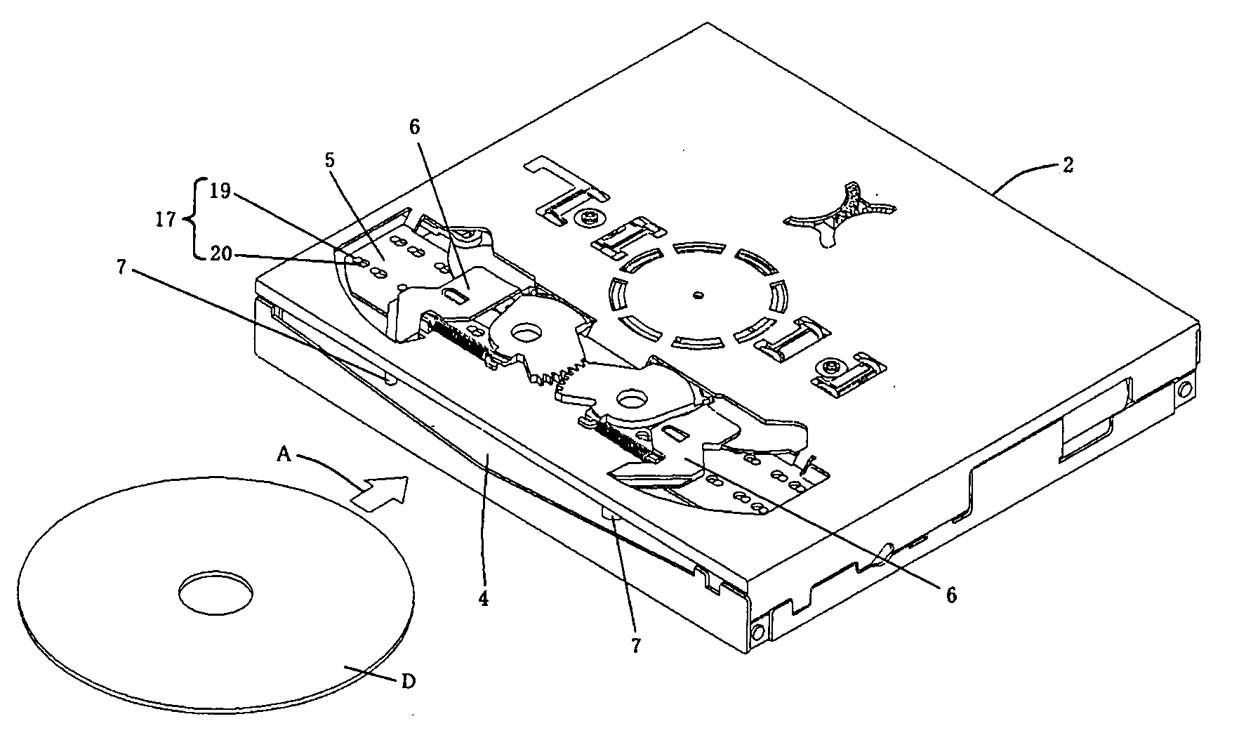 Disc guide of disc carrying device