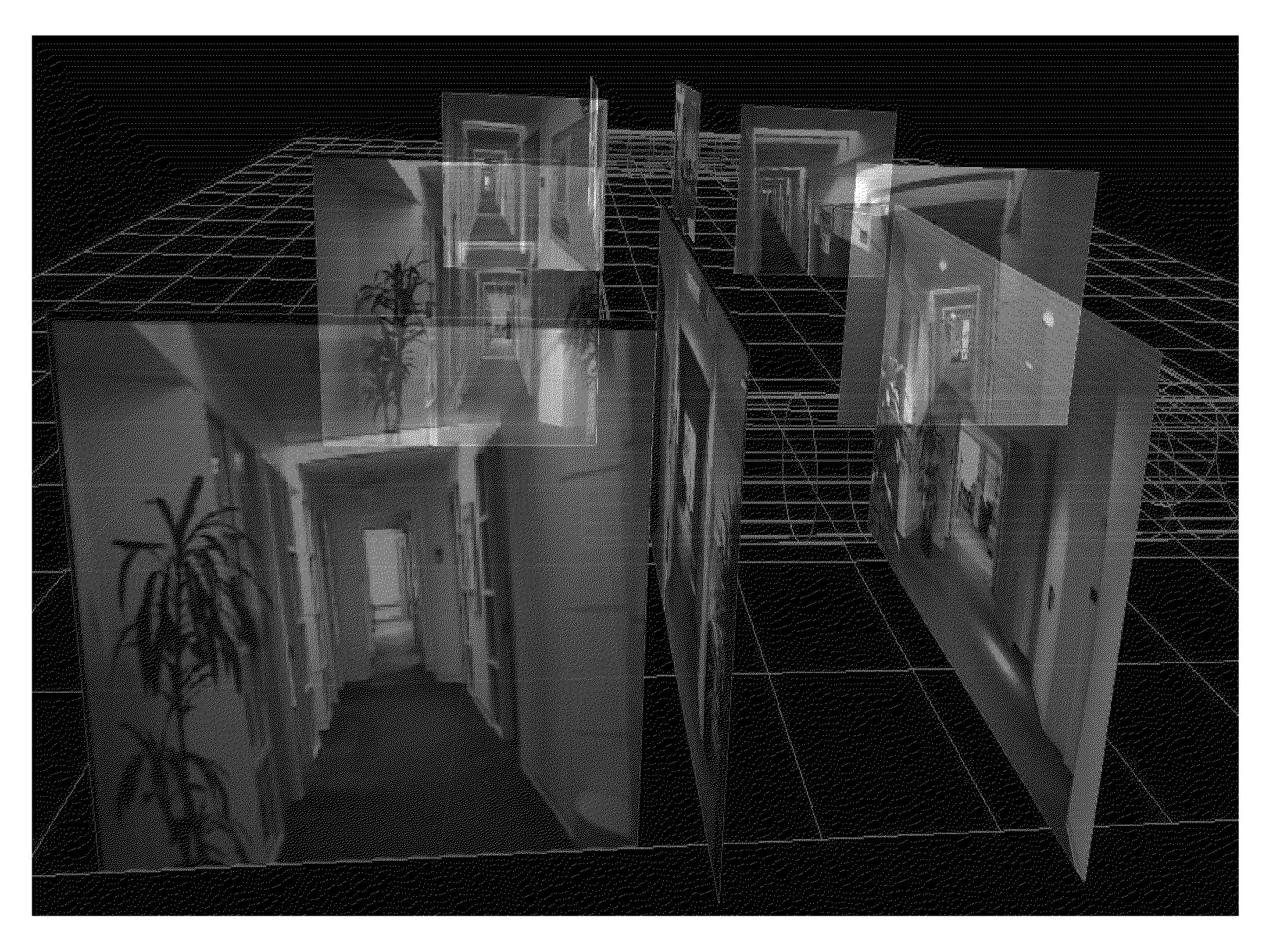 System and method for user monitoring interface of 3-D video streams from multiple cameras