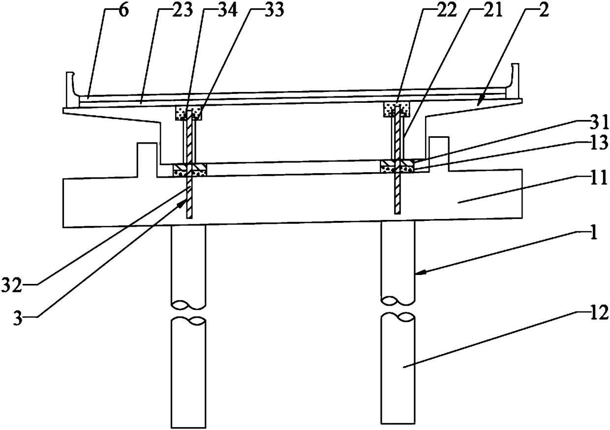 Seamless curved bridge adopting semi-rigid integral abutments