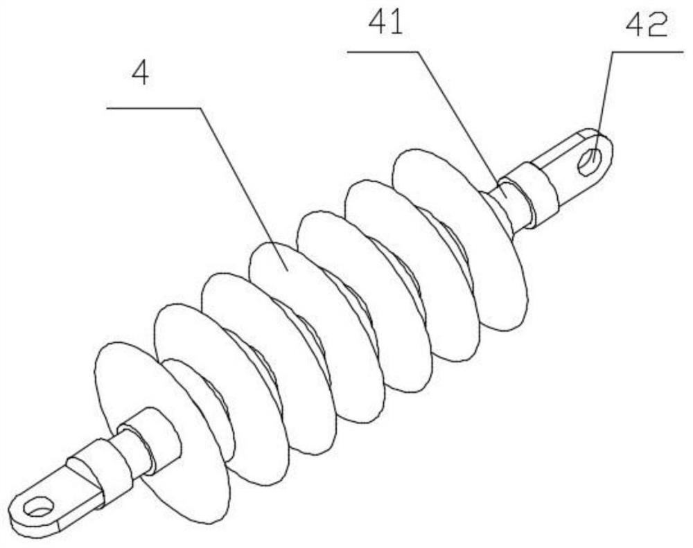 Power transmission line ground wire insulator with adjustable gap distance