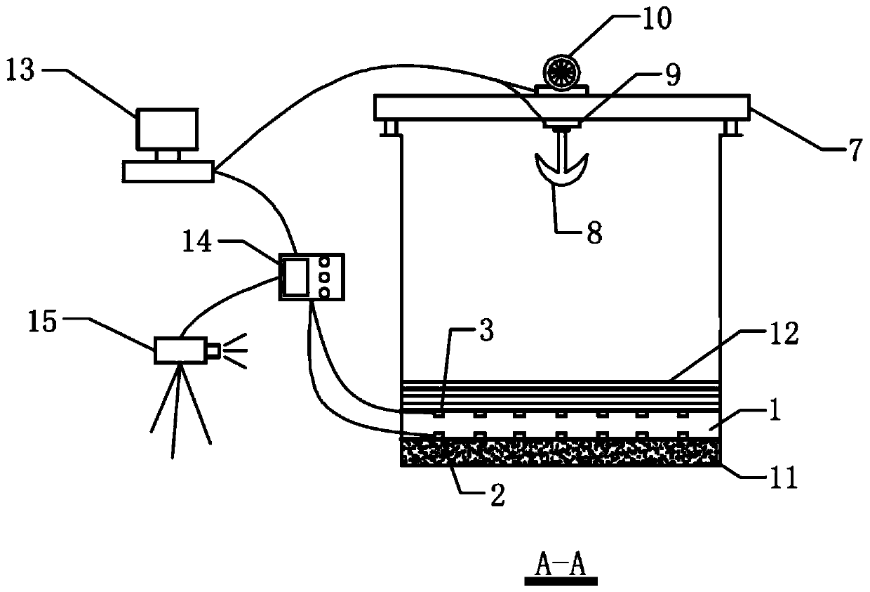 Experimental device and method for simulating impact effect of falling object on buried pipe cable