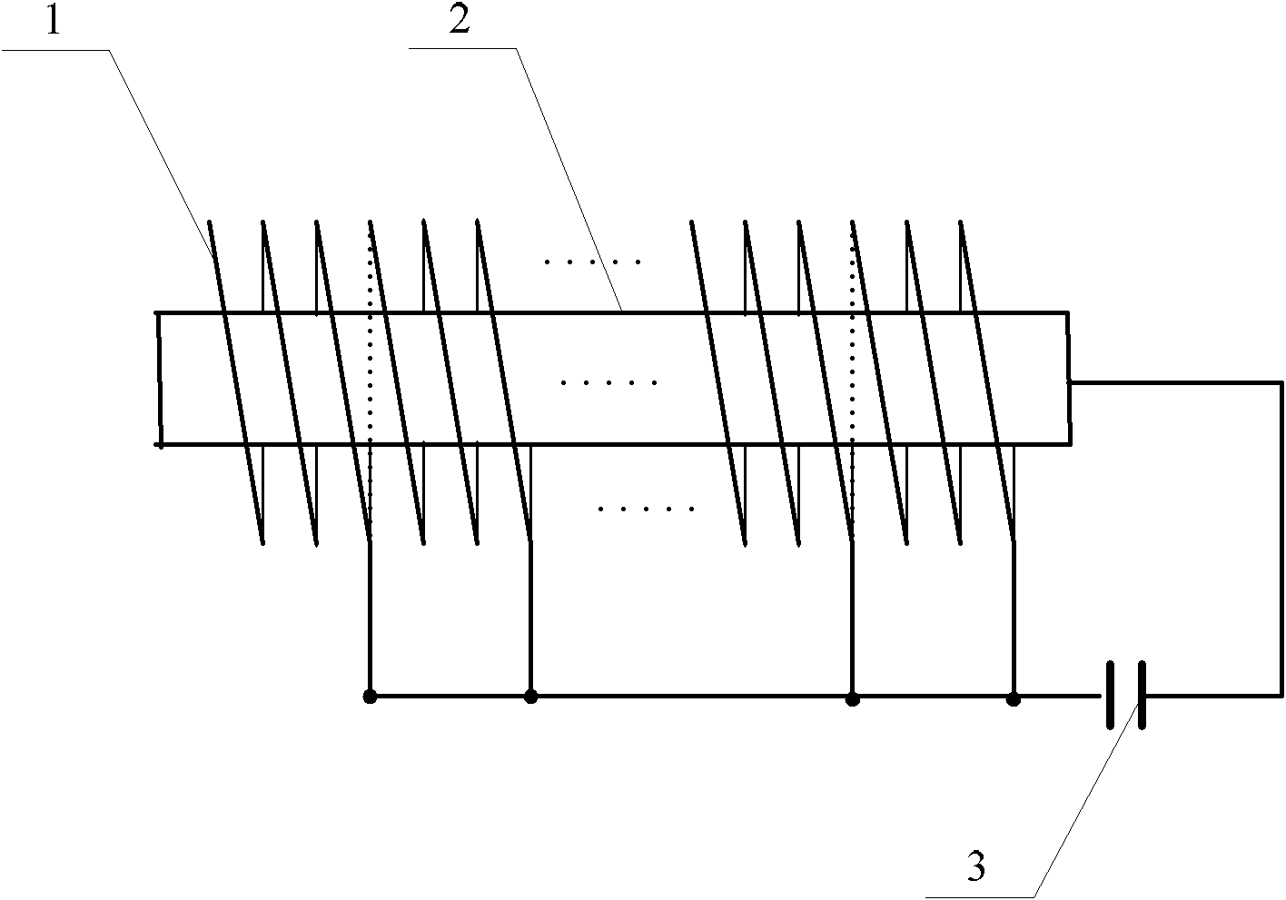 Capacity loaded magnetic flux compression generator with stator coil operating sectionally