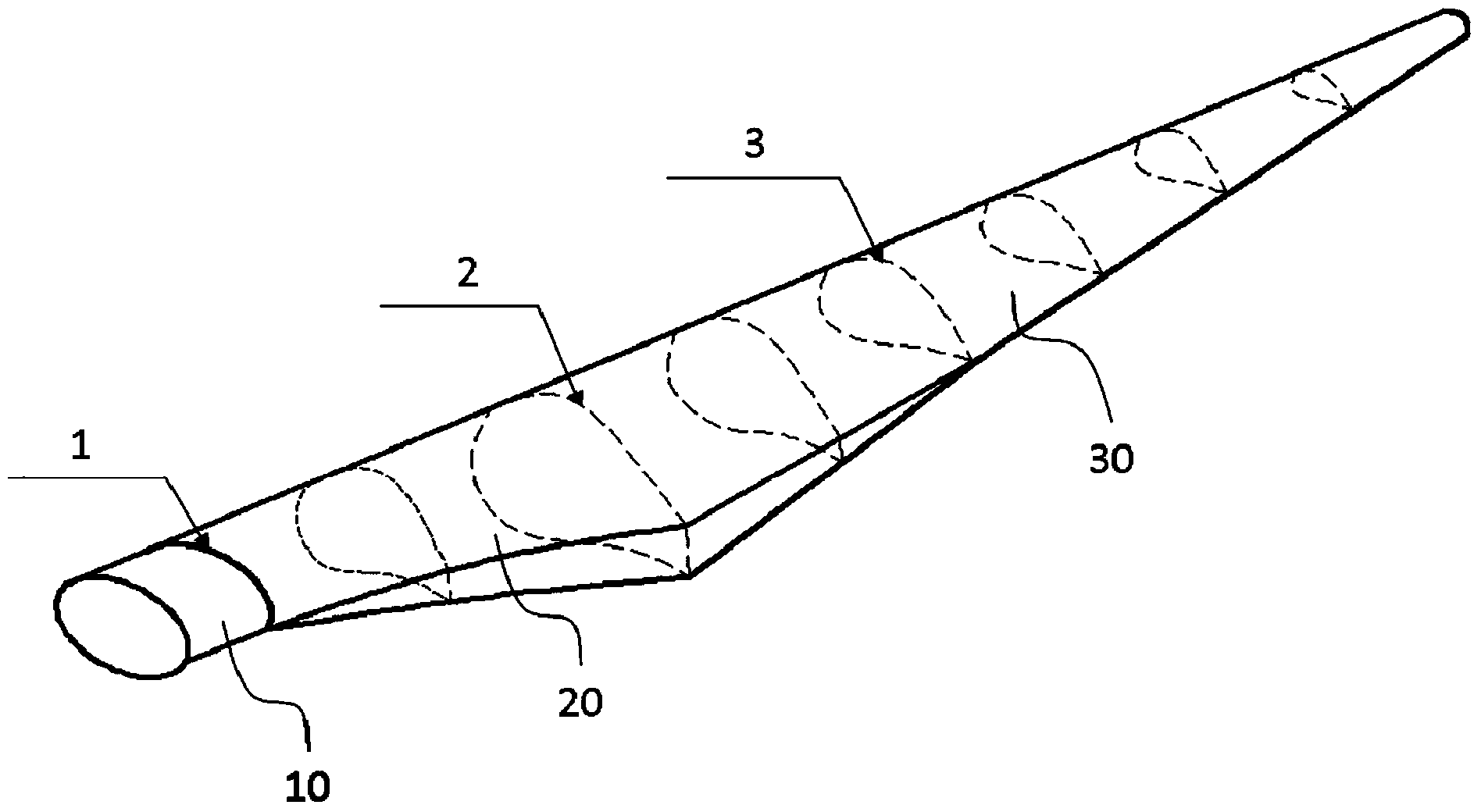 Large-thickness blunt-trailing-edge wind turbine blade