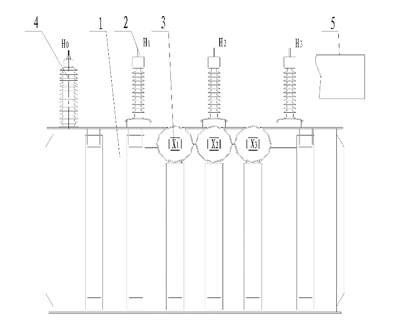 Transformer for realizing voltage change through changeover of leads