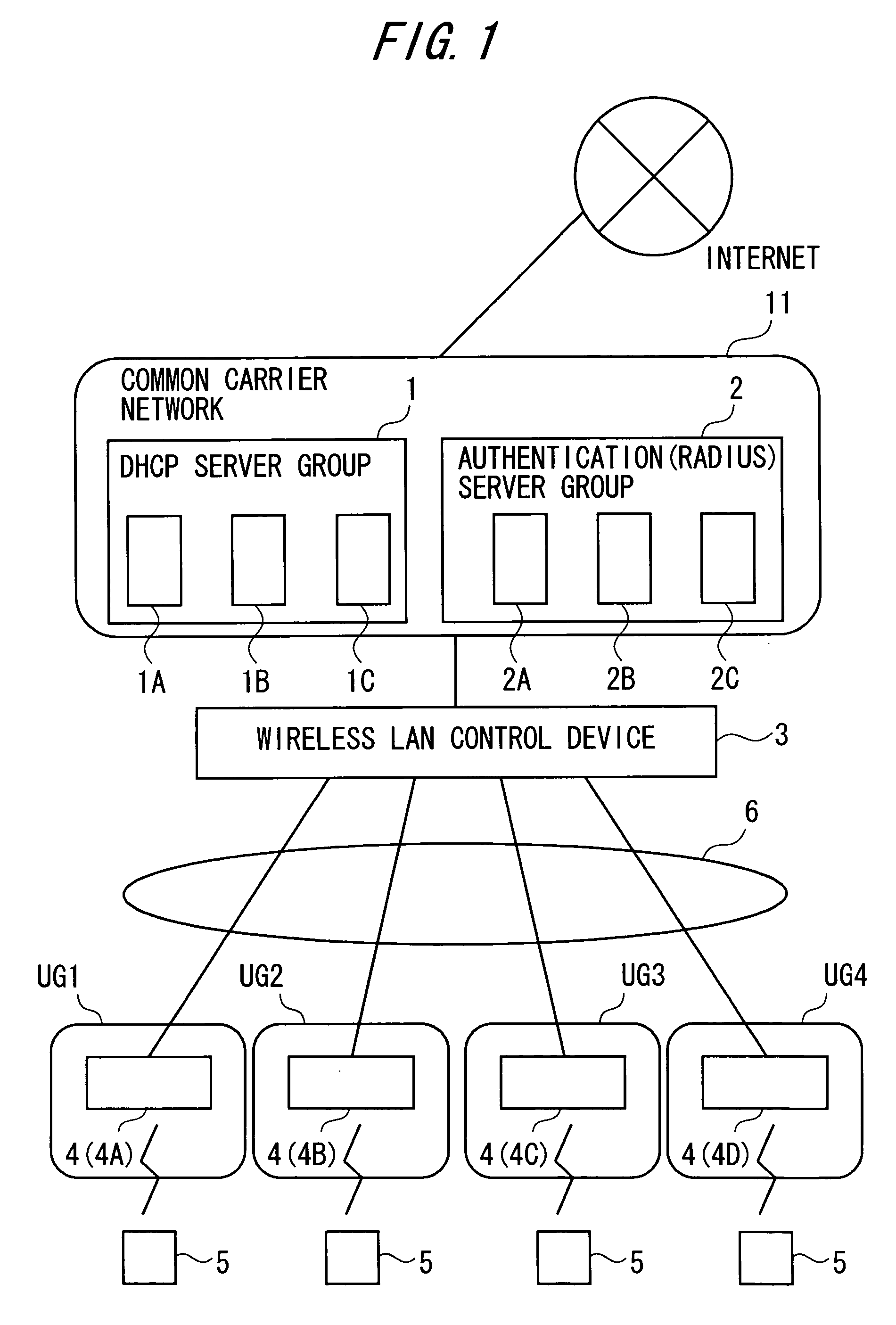 Wireless network control device and wireless network control system