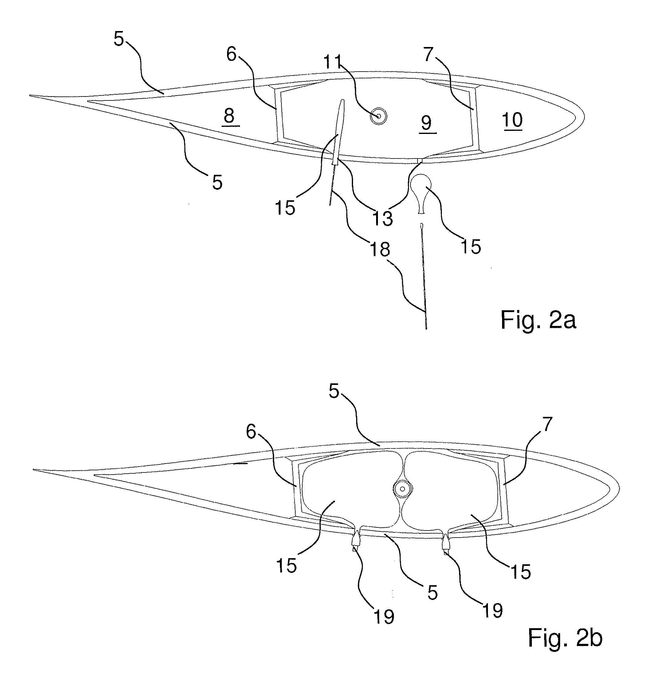 Providing a transverse filling inside and elongated narrow cavity