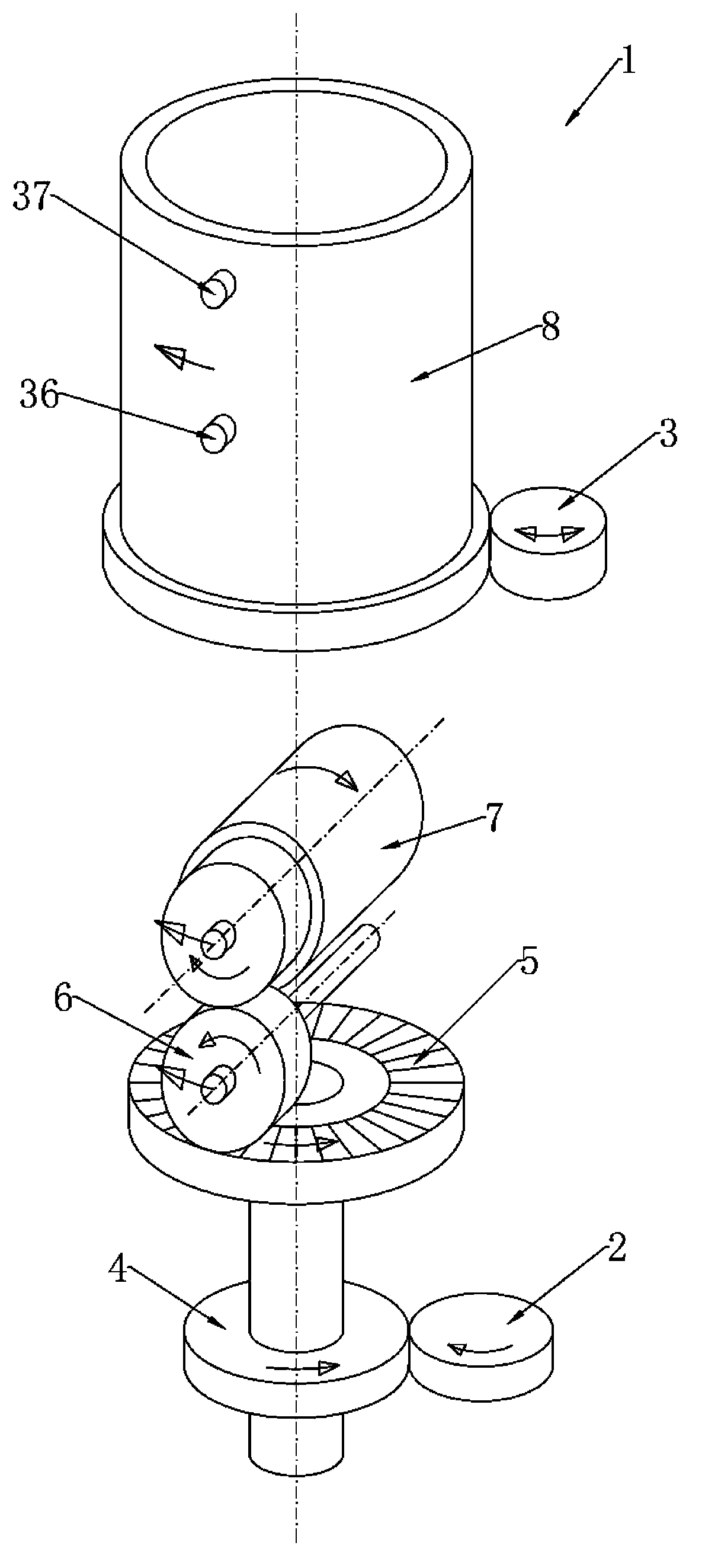 Column-element array type omnidirectional treadmill