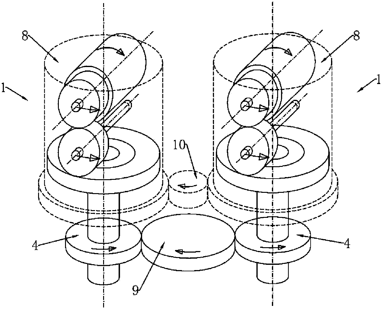 Column-element array type omnidirectional treadmill