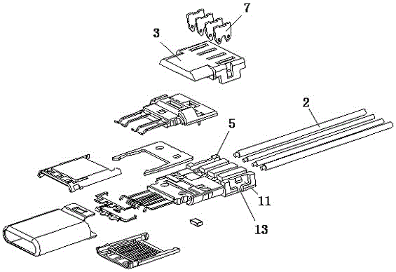 Penetrating type connector combination