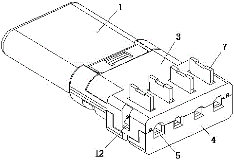 Penetrating type connector combination