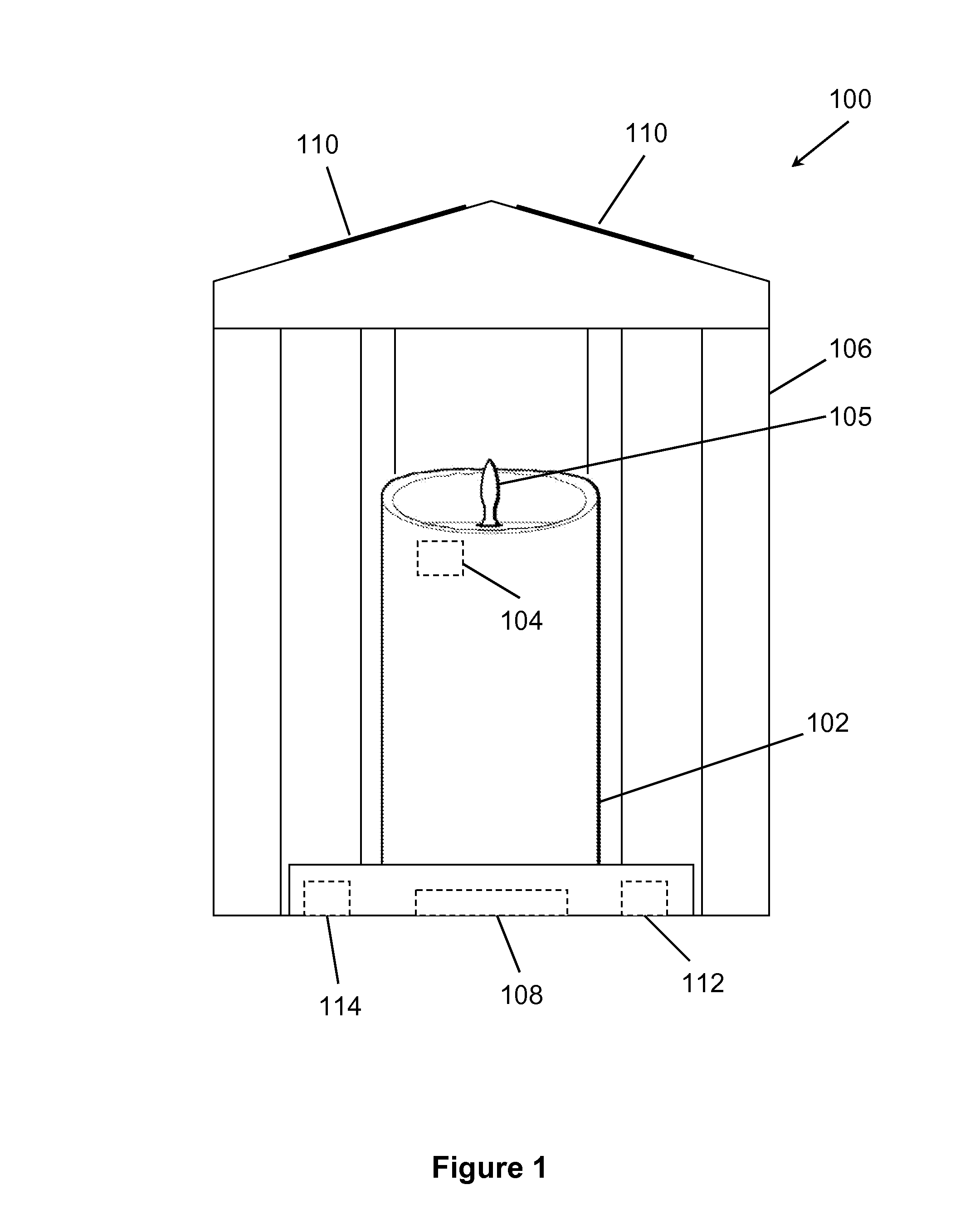 Light fixture with flameless candle