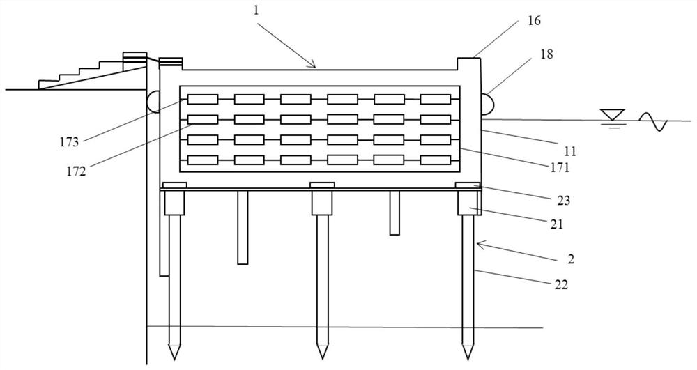 Mobile wave-proof wharf