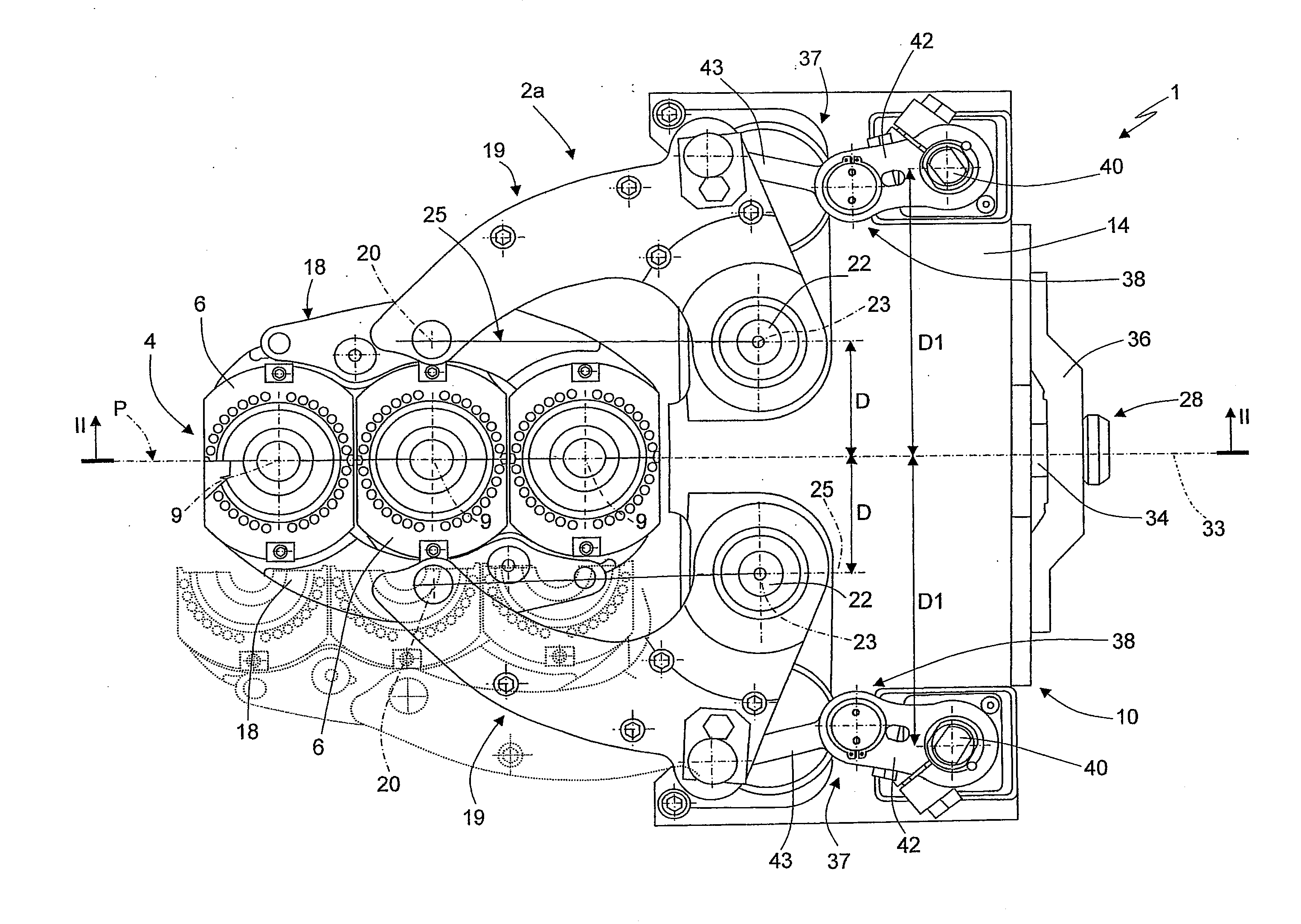 Glassware forming machine molds opening/closing device