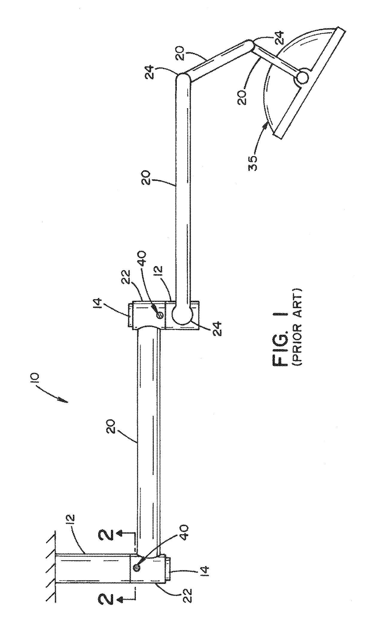 Brake screw for surgical lighting systems