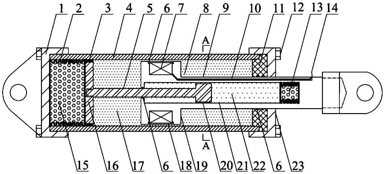 Parallel anti-impact energy dissipation magnetorheological damper