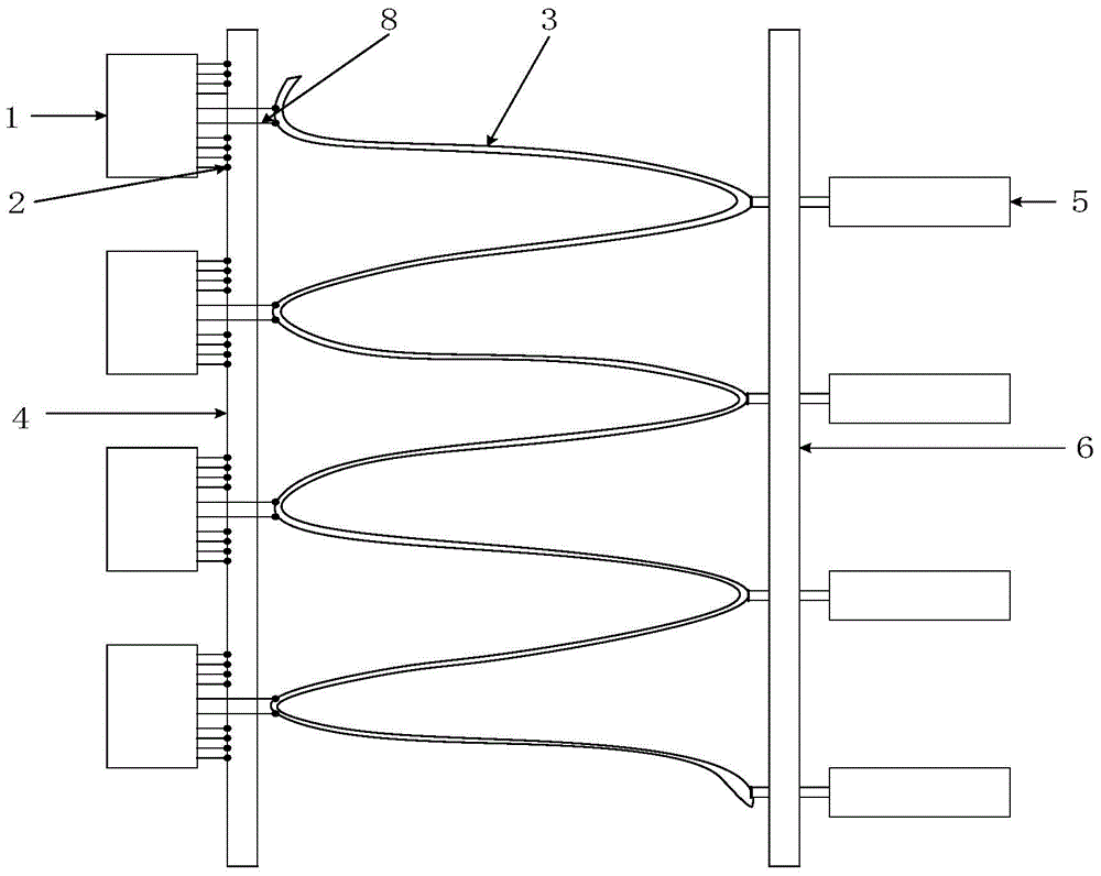 Terminal connection mechanism of low thermal potential scanning switch based on flexible circuit board