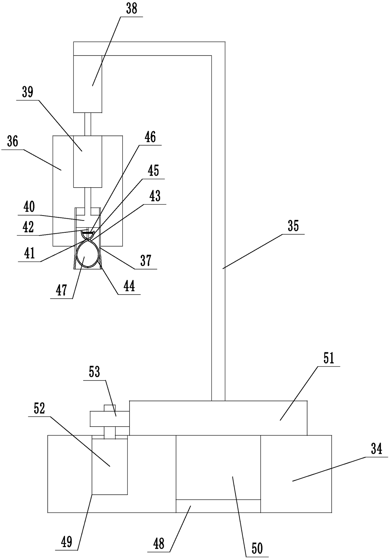 Thawing device for food detection and thawing method